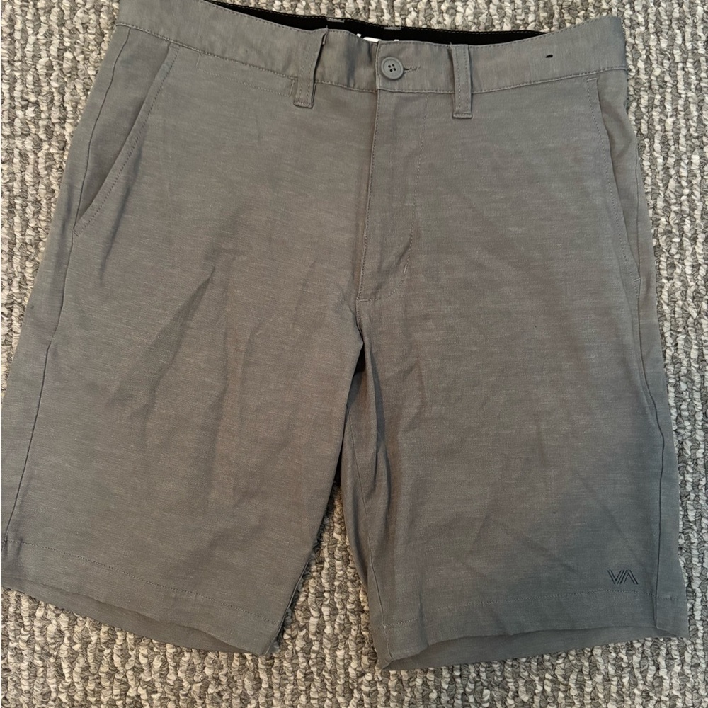 RVCA Men's Charcoal Flat Front Shorts